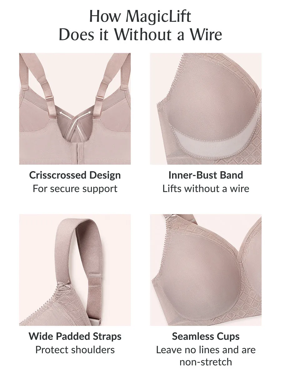 In Stock  Glamorise Bra 1080 - Everyday Seamless Support T-Shirt Bra - Taupe