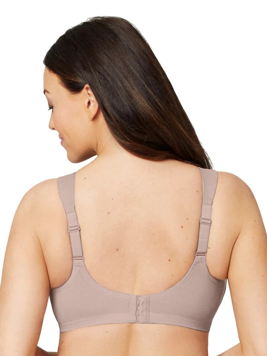 In Stock  Glamorise Bra 1080 - Everyday Seamless Support T-Shirt Bra - Taupe