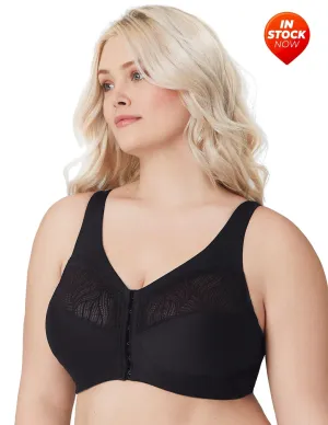 In Stock Glamorise Bra 1210 - Magiclift Natural Shape Front-Close Bra - Black