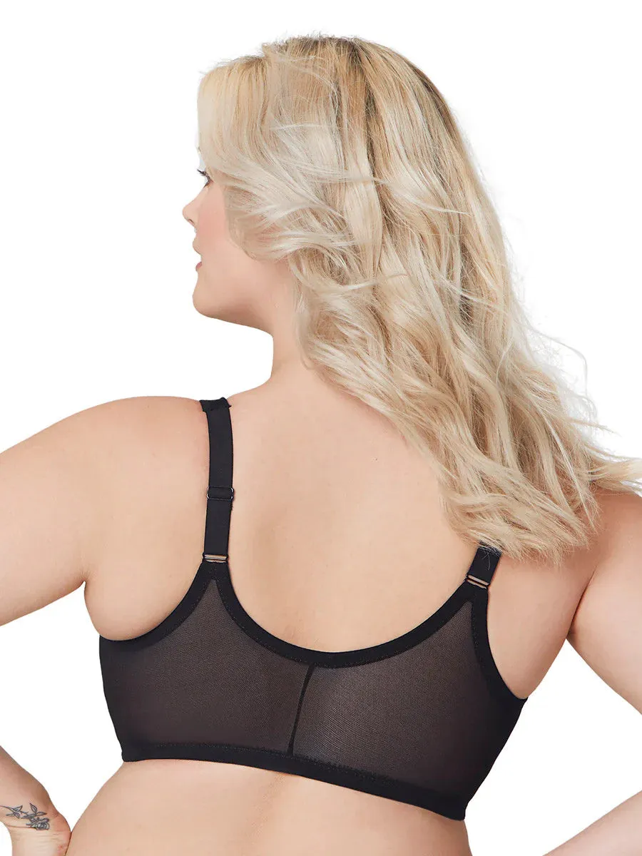 In Stock Glamorise Bra 1210 - Magiclift Natural Shape Front-Close Bra - Black