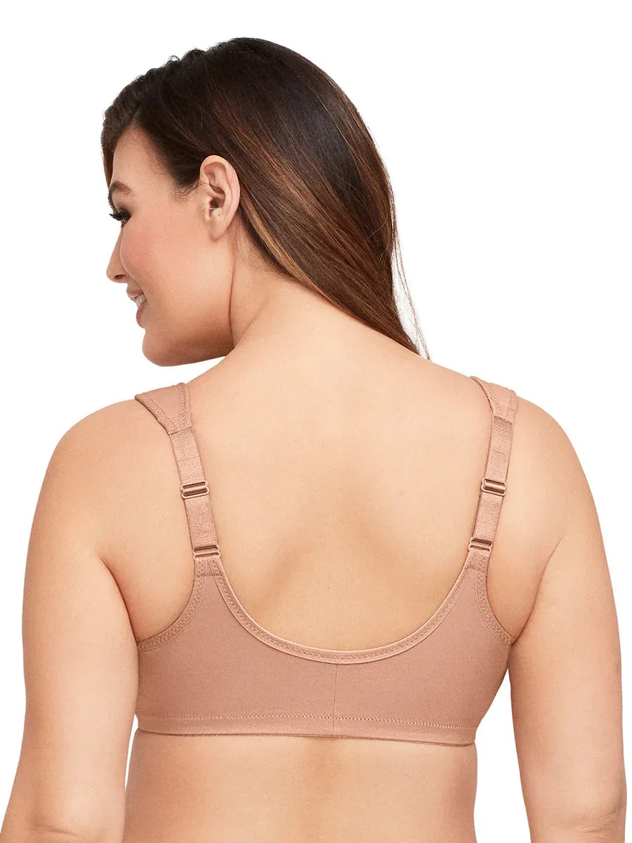 In Stock Glamorise Bra 1245 - Wonderwire Front Close Bra - Cappuccino
