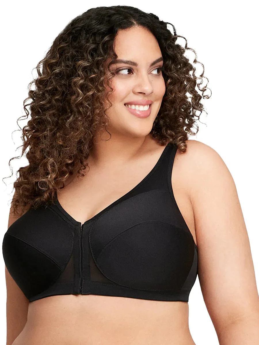 In Stock Glamorise Bra 1265 - 360 Support Front Close Posture - Black