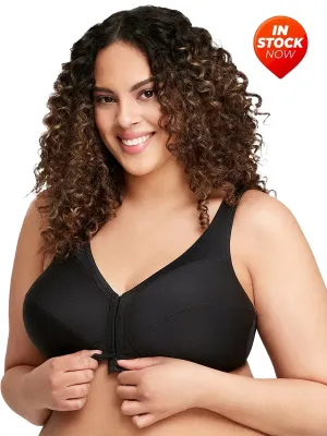 In Stock Glamorise Bra 1265 - 360 Support Front Close Posture - Black