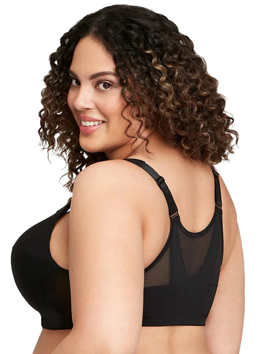 In Stock Glamorise Bra 1265 - 360 Support Front Close Posture - Black