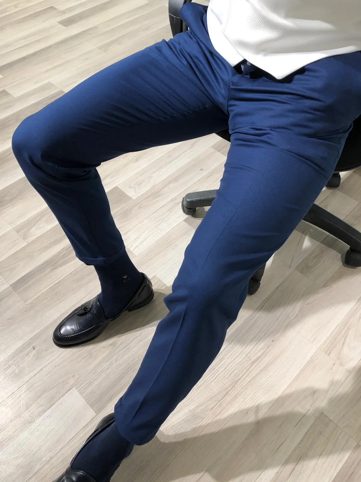 Indigo Light Fabric Slim Fit Pants for Every Occasion