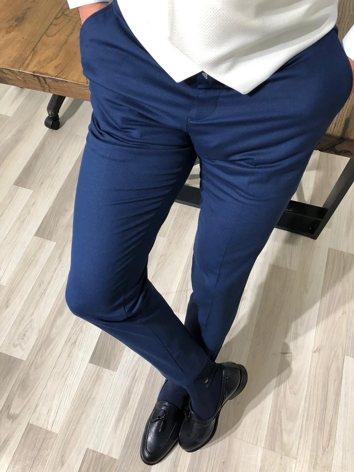 Indigo Light Fabric Slim Fit Pants for Every Occasion