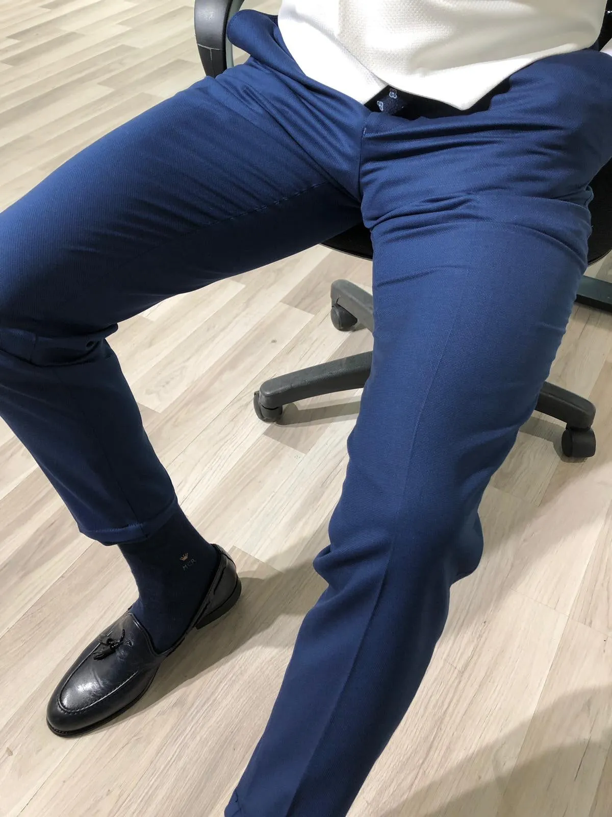 Indigo Light Fabric Slim Fit Pants for Every Occasion