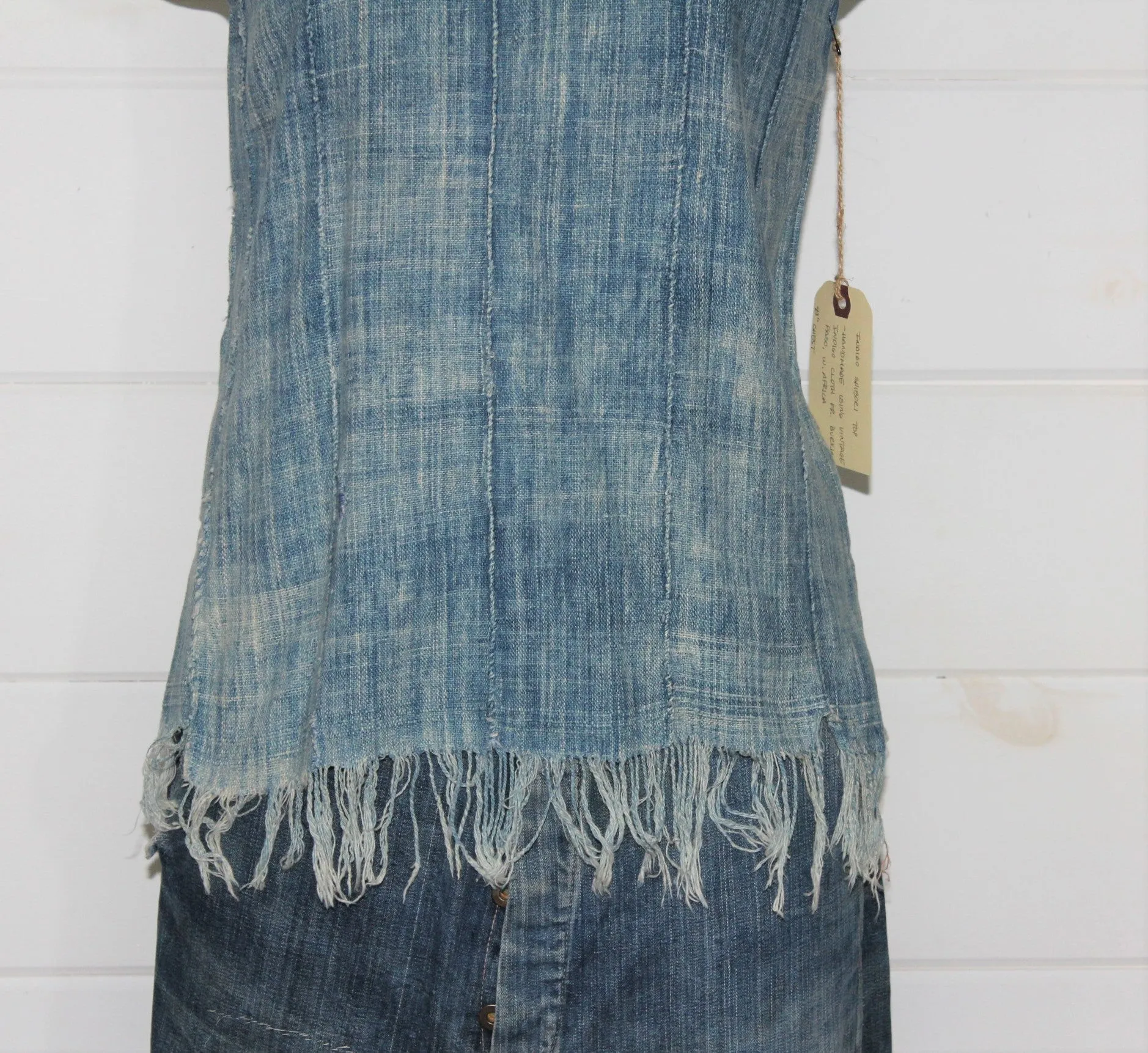 Indigo Mossi Fringe Top