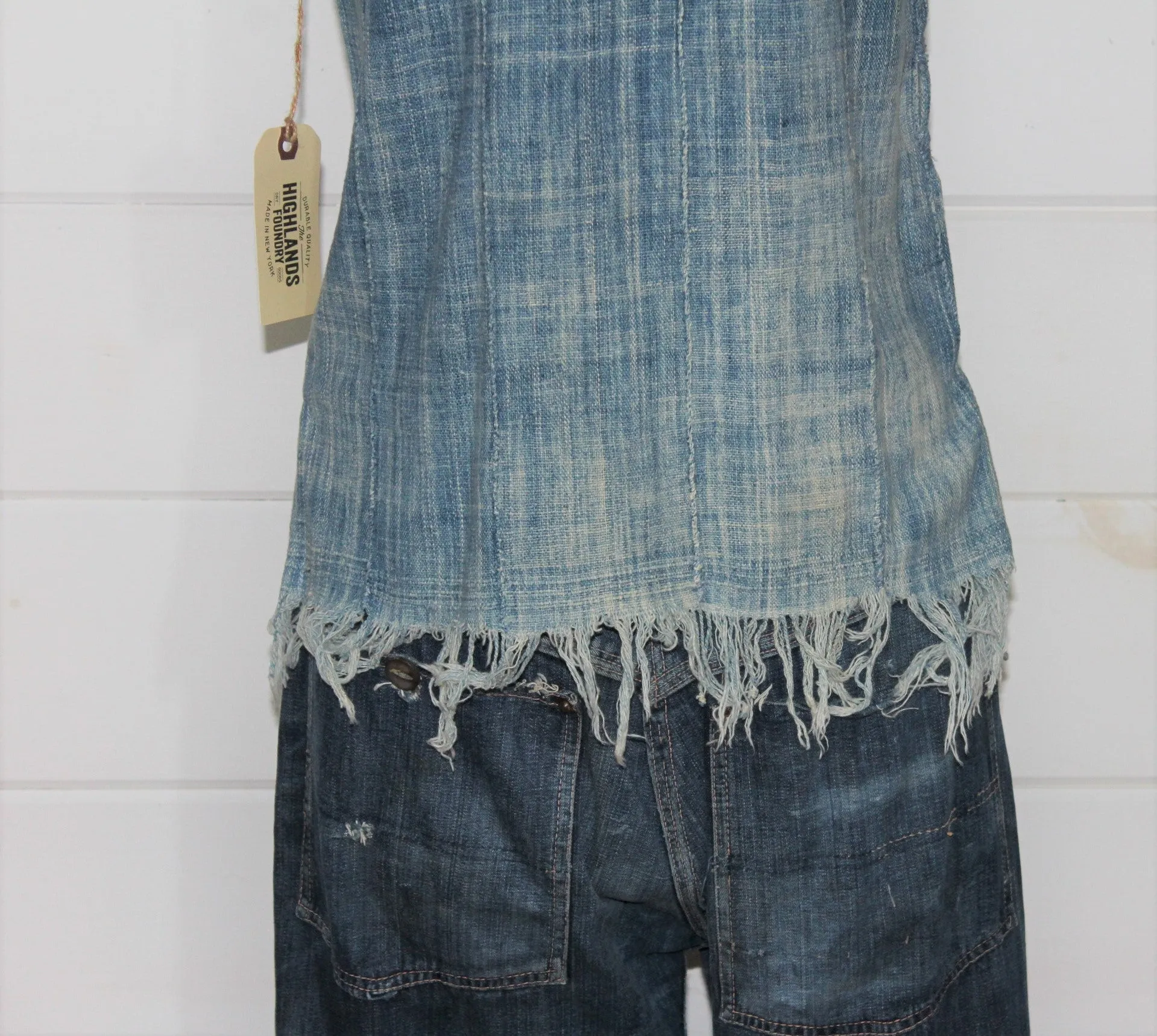Indigo Mossi Fringe Top