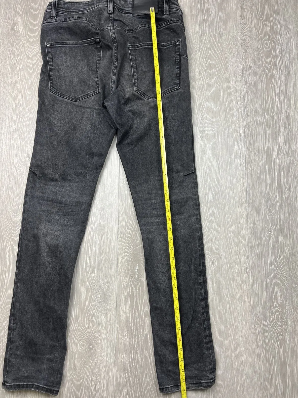 Industrie Mens The Bedford Slim Black Jeans Size 32/32