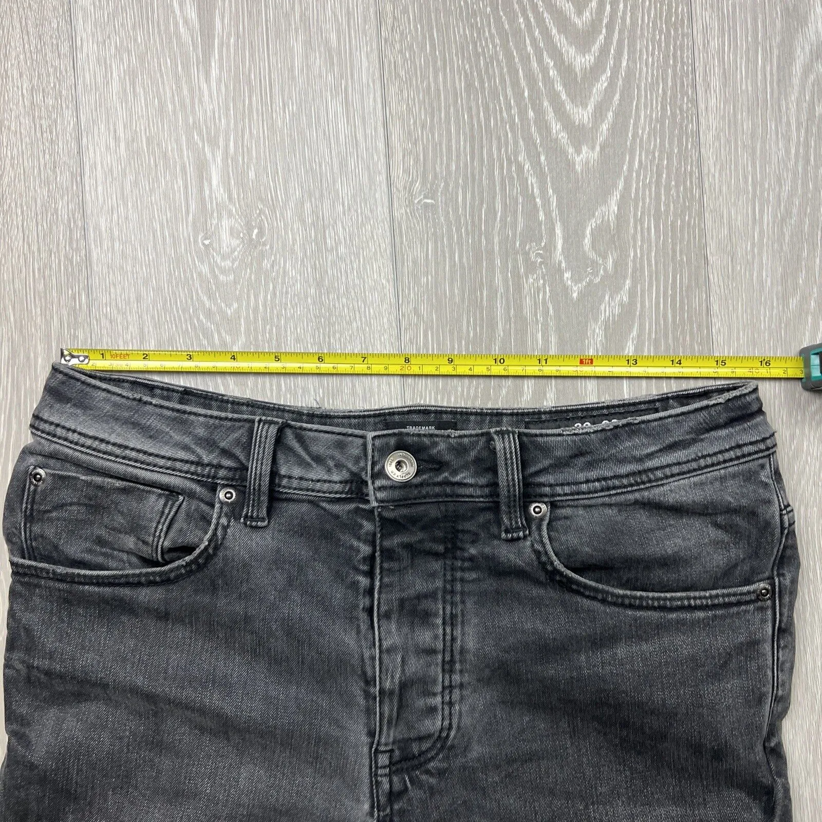 Industrie Mens The Bedford Slim Black Jeans Size 32/32