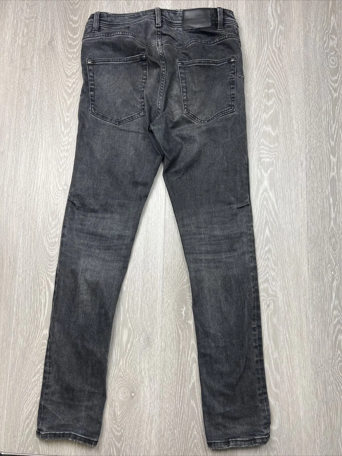 Industrie Mens The Bedford Slim Black Jeans Size 32/32