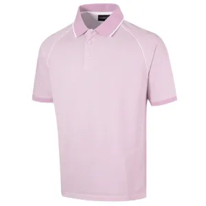 Island Green Mens Raglan Polo Shirt - Pink/White