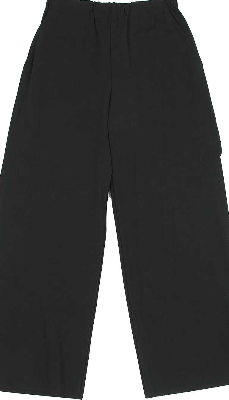 ISSEY MIYAKE JAPAN. PLEATS PLEASE FLEX-T Slit Easy Black Pants