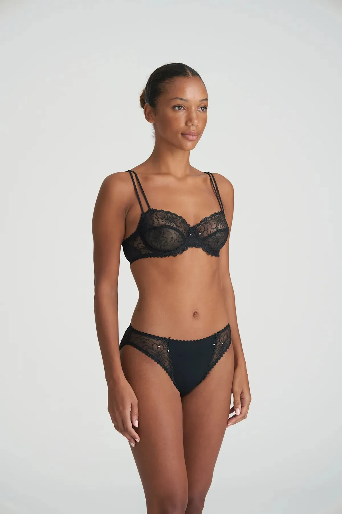 Jane Balcony Horizontal Seam Bra In Black - Marie Jo