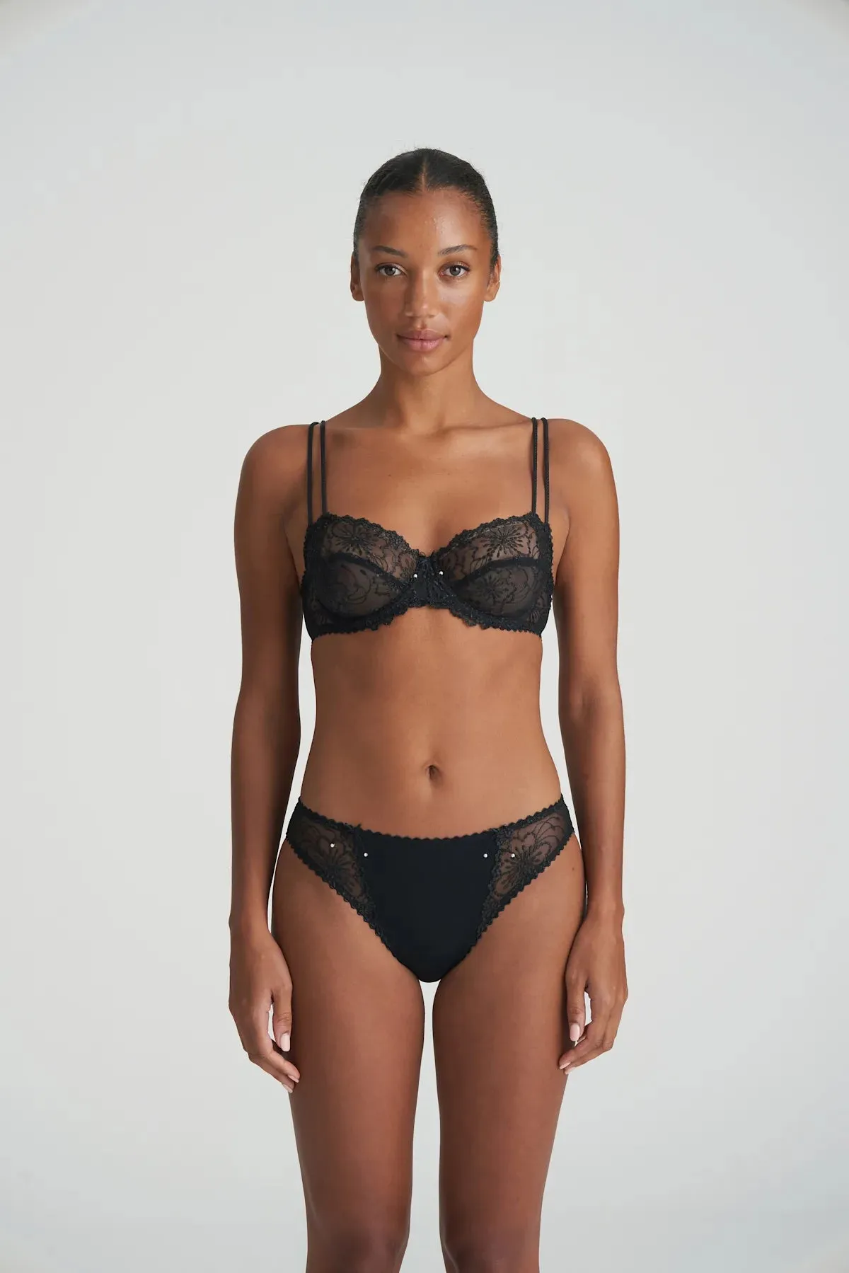 Jane Balcony Horizontal Seam Bra In Black - Marie Jo