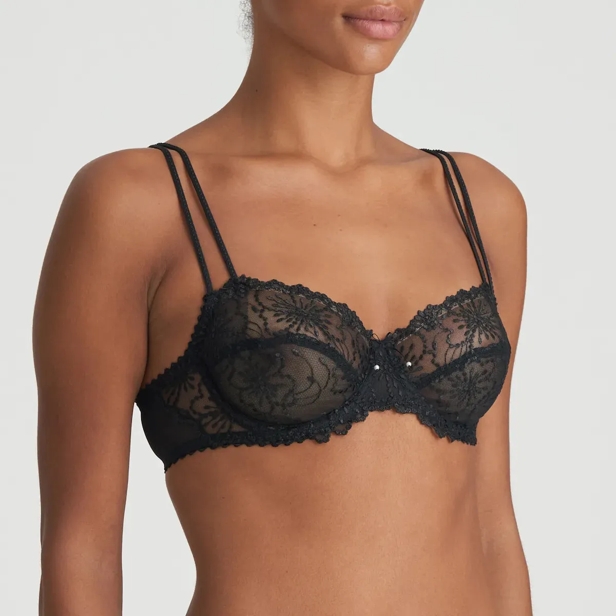 Jane Balcony Horizontal Seam Bra In Black - Marie Jo