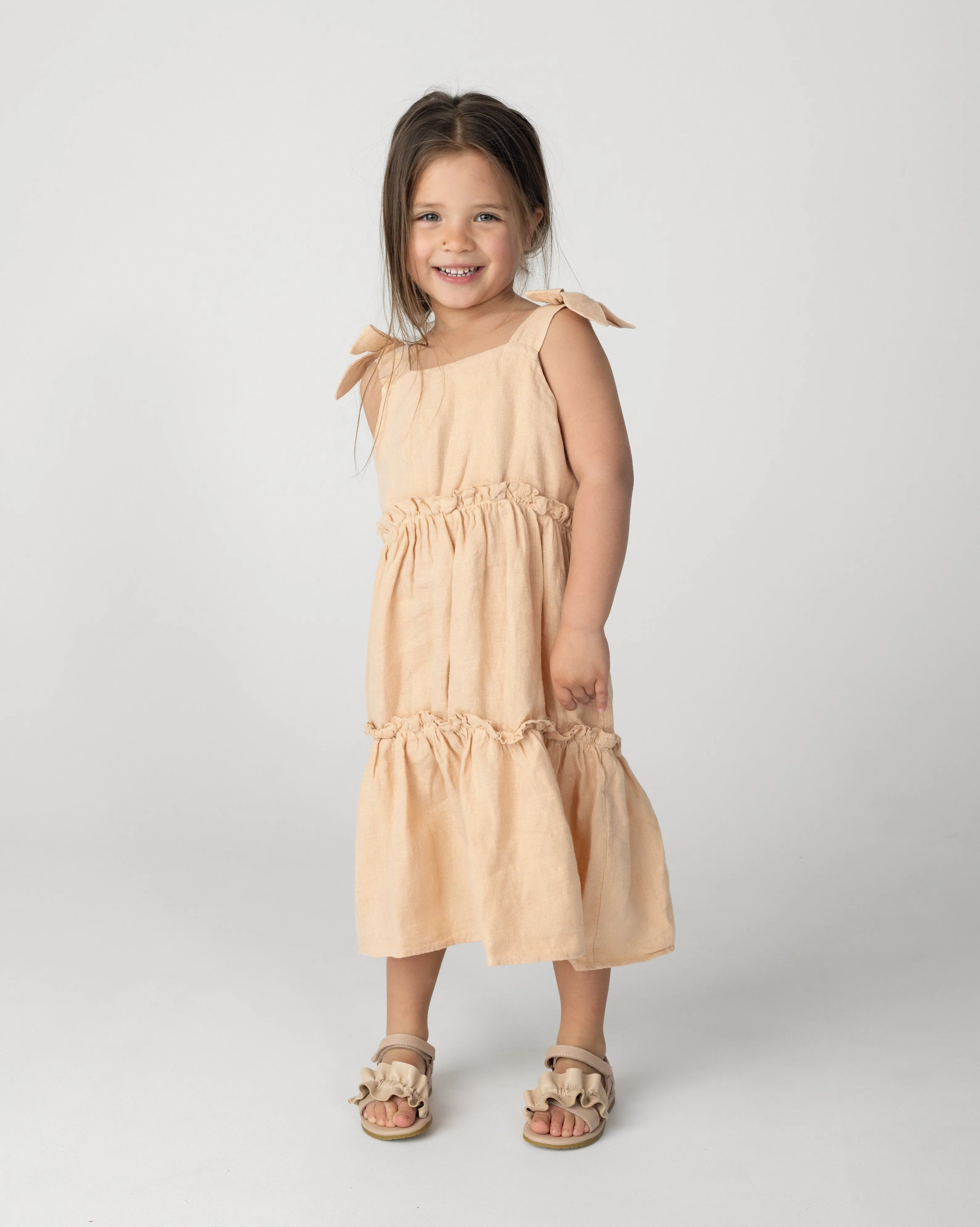 Janne Linen Dress | Light Coral