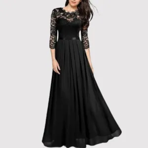 Jansen - Sexy lace chiffon dress