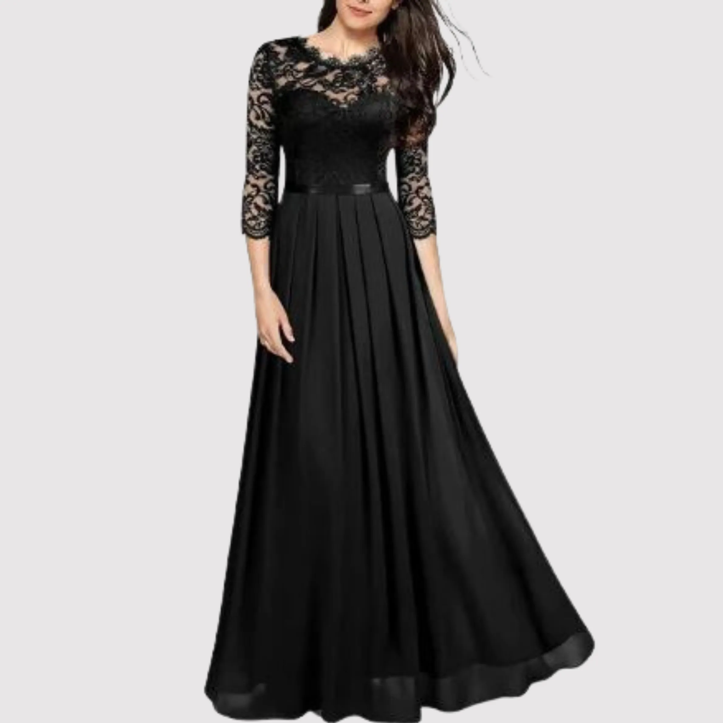 Jansen - Sexy lace chiffon dress