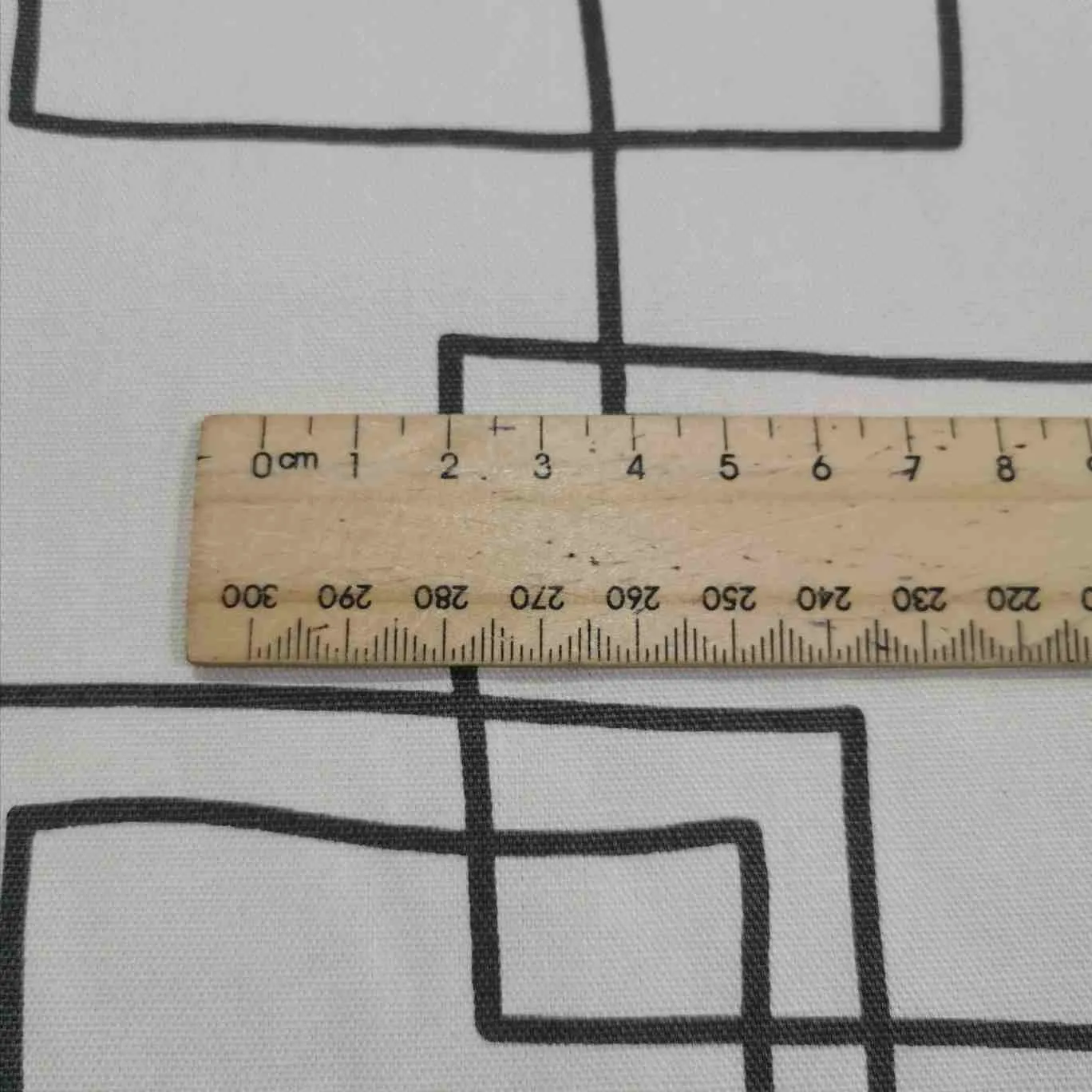 Japanese Cotton Oxford, Linear Quadrilaterals, White