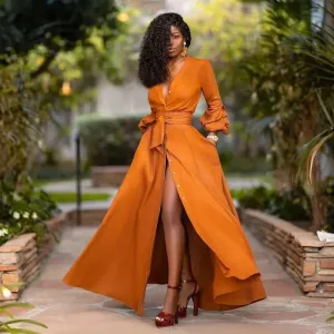 Jemima - Elegant maxi dress with slit
