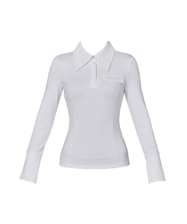 J.Jane Big Collar Classic T-shirt - White