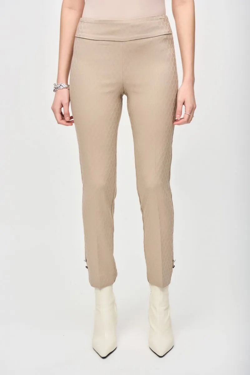 Joseph Ribkoff Geometric Textured Pull On Ankle Pants 243129