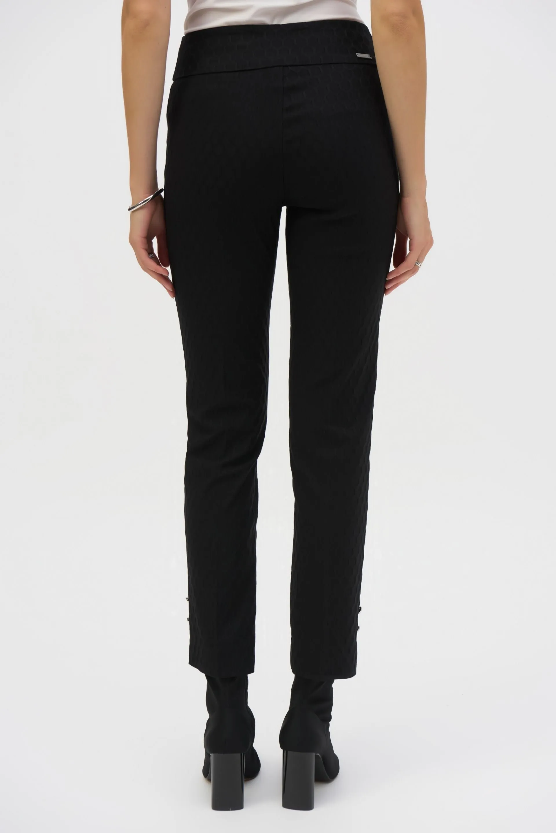 Joseph Ribkoff Geometric Textured Pull On Ankle Pants 243129