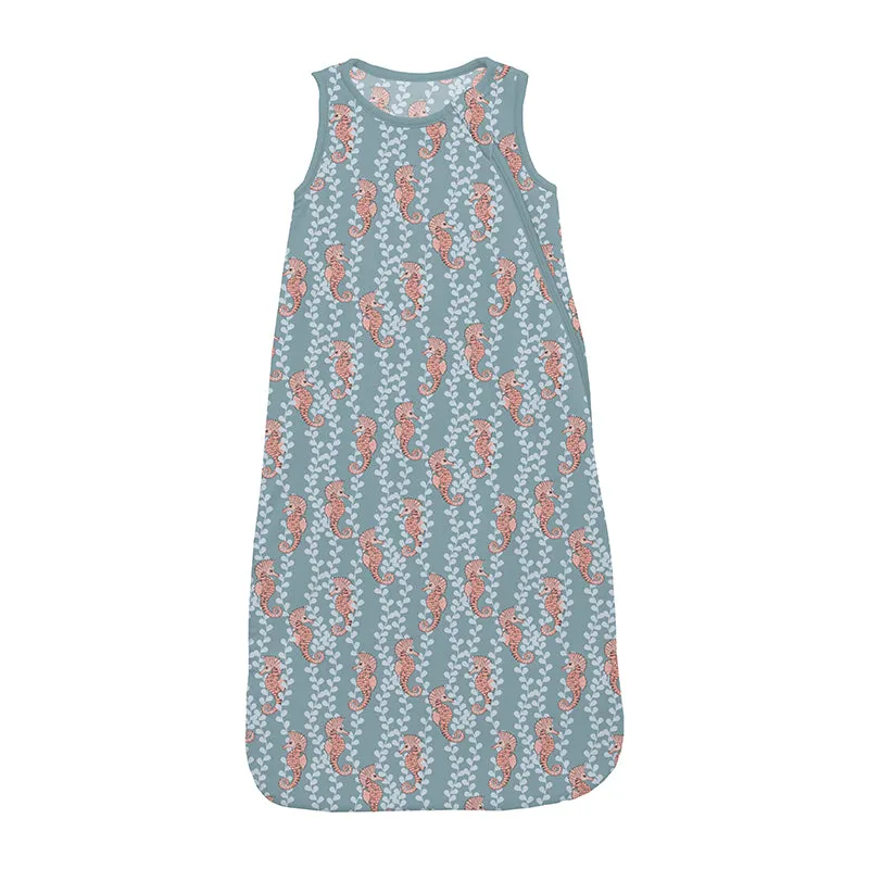 KicKee Pants Fluffle Sleep Bag - Stormy Sea Seahorses