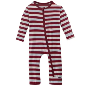 KicKee Pants Playground Stripe Coverall with Zipper