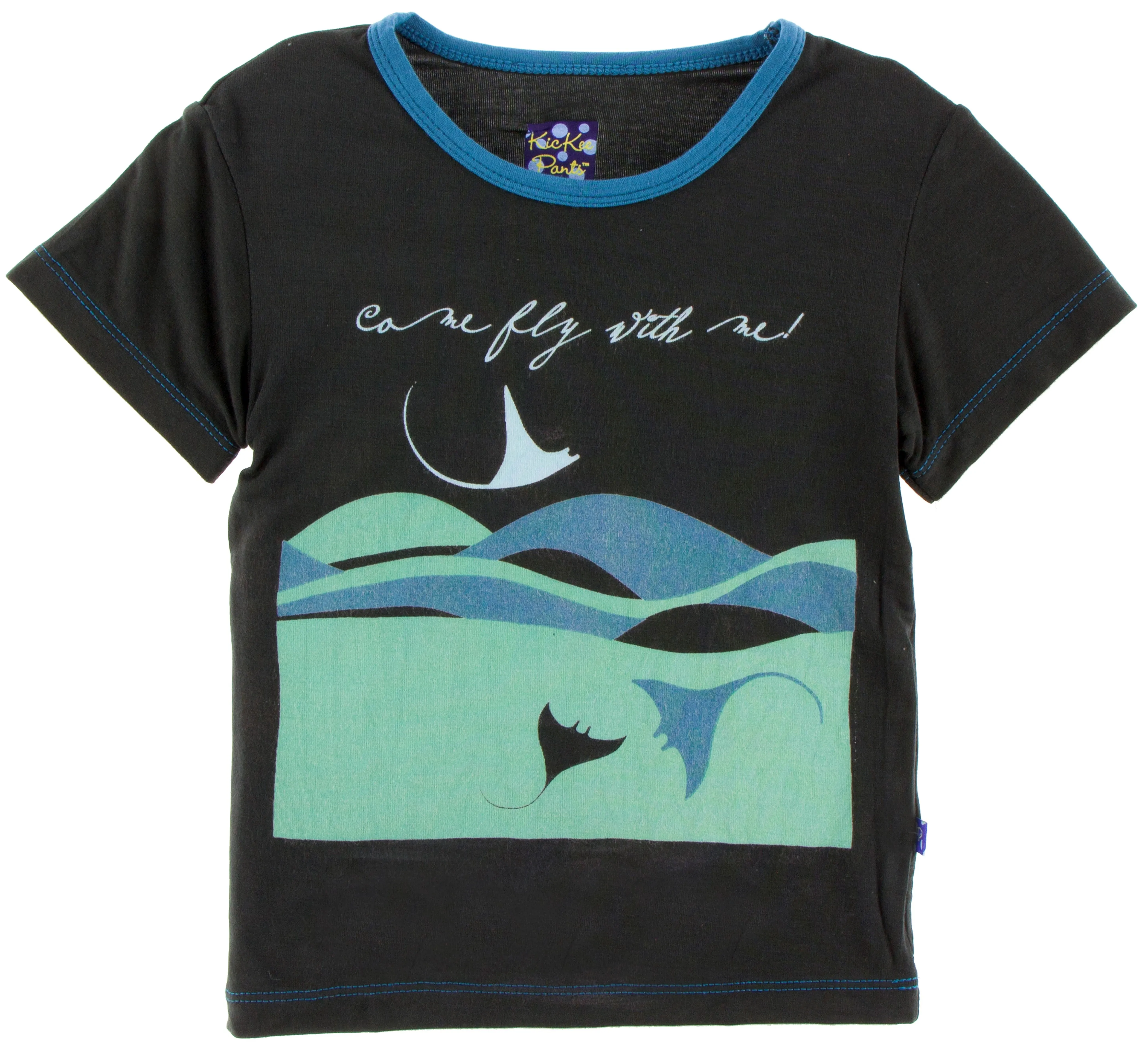 KicKee Pants Zebra Come Fly With Me S/S Easy Fit Piece Print Tee