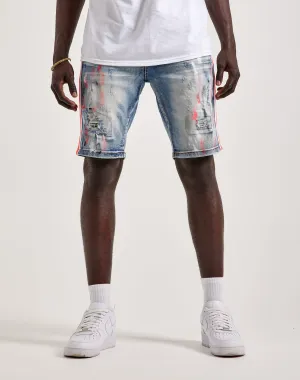 Kilogram Paint Rips Denim Shorts