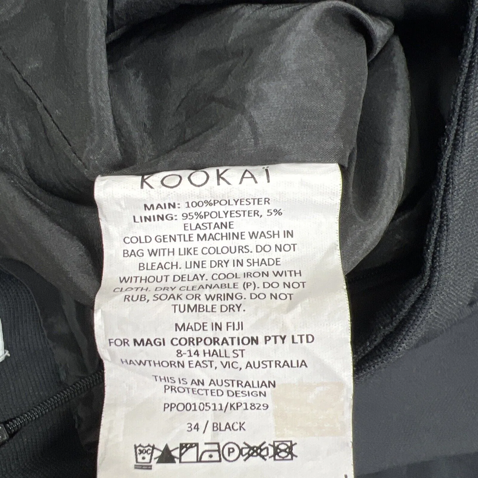 Kookai Womens Black Dress Pants Size 34