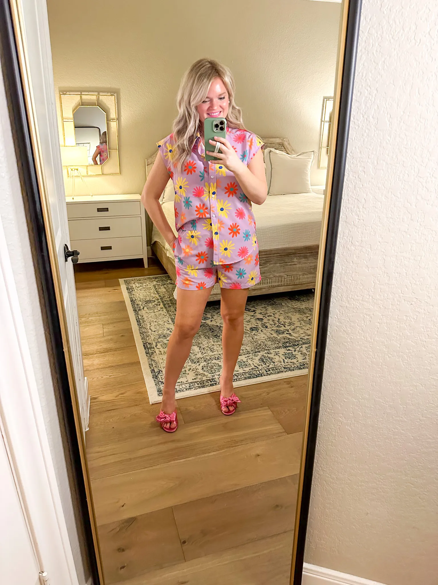Lavender Floral Shorts
