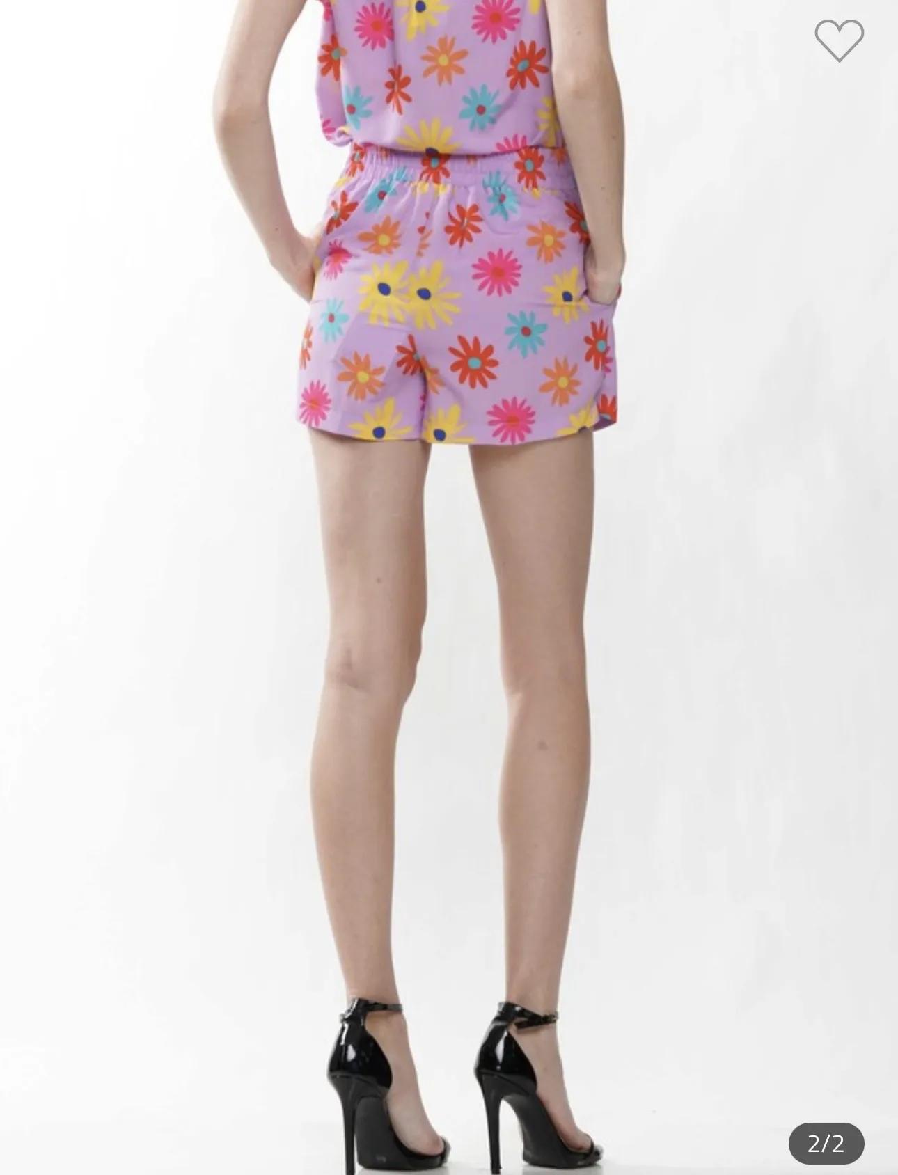 Lavender Floral Shorts