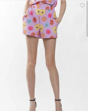 Lavender Floral Shorts