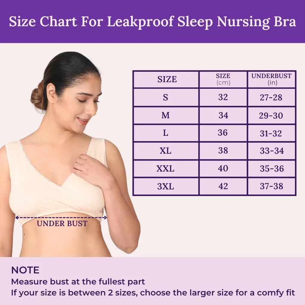 Leakproof Sleep Nursing Bra | Baby-Safe Design | Pull-Over Neckline | 3-Pack
