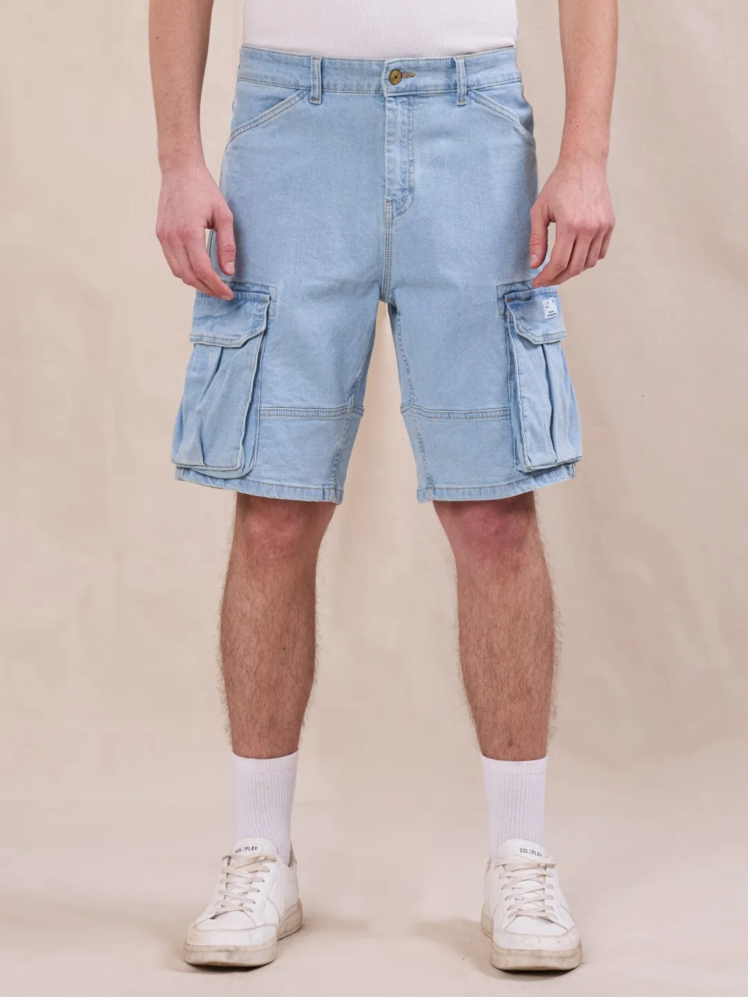 Light Blue Cargo Shorts