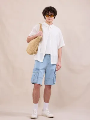 Light Blue Cargo Shorts