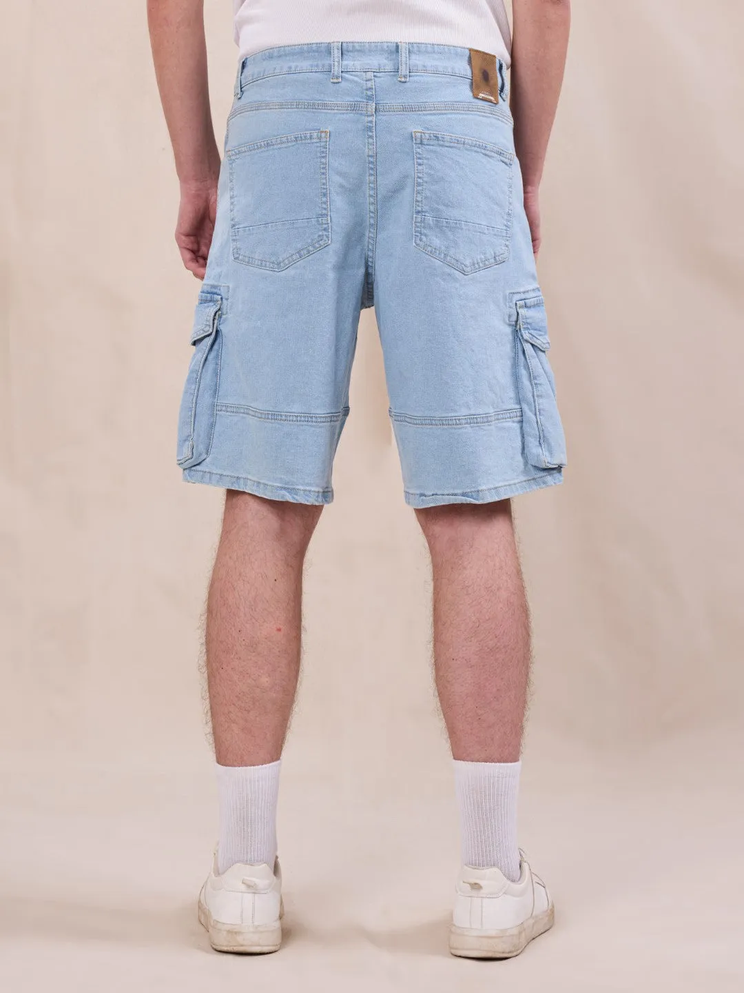 Light Blue Cargo Shorts