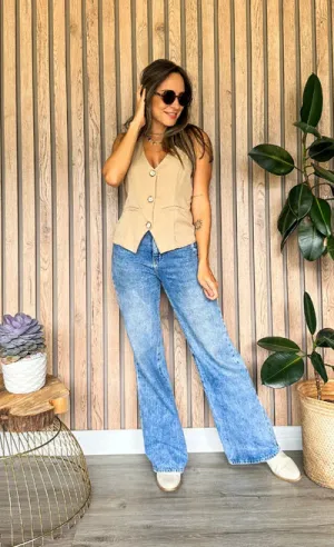 Lightweight Beige Women’s Vest