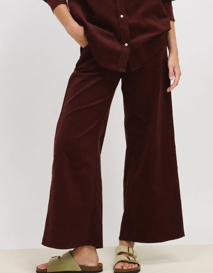 Little Lies Cord Pants - Port
