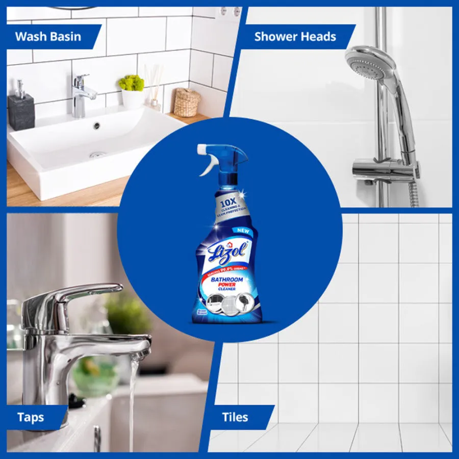 Lizol Power Bathroom Cleaner Ocean Breeze, 450 ml