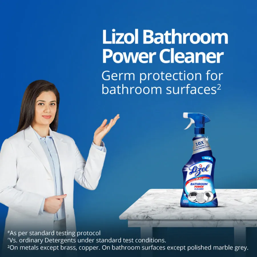 Lizol Power Bathroom Cleaner Ocean Breeze, 450 ml