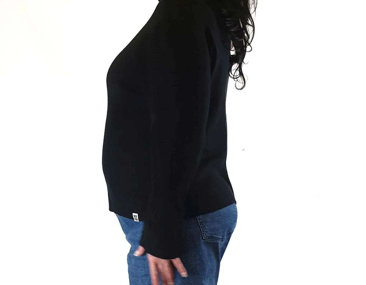 Lucy & Yak black cotton knit jumper size XL