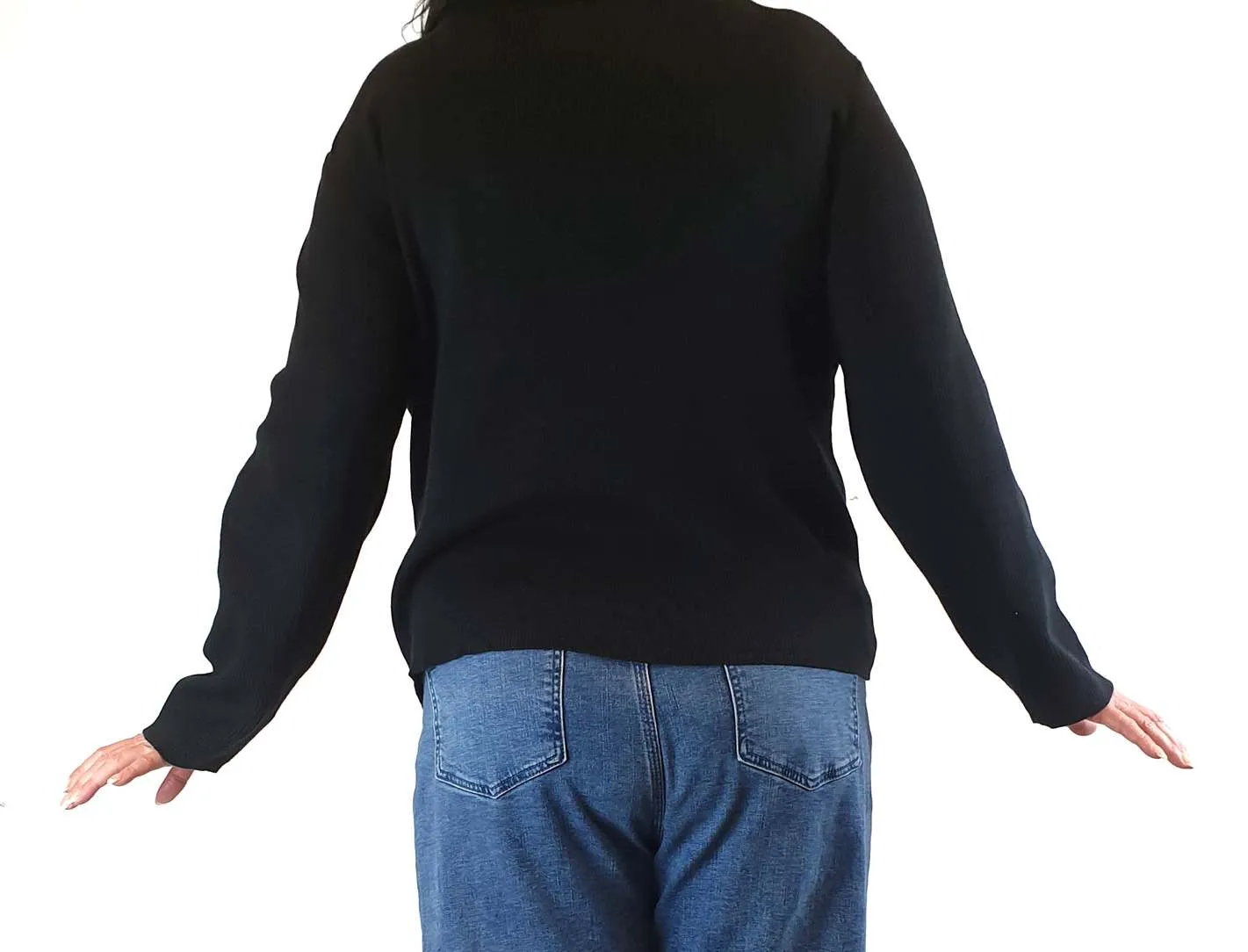 Lucy & Yak black cotton knit jumper size XL