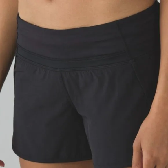 Lululemon Run Times Short *4-way Stretch 4&quot; Black