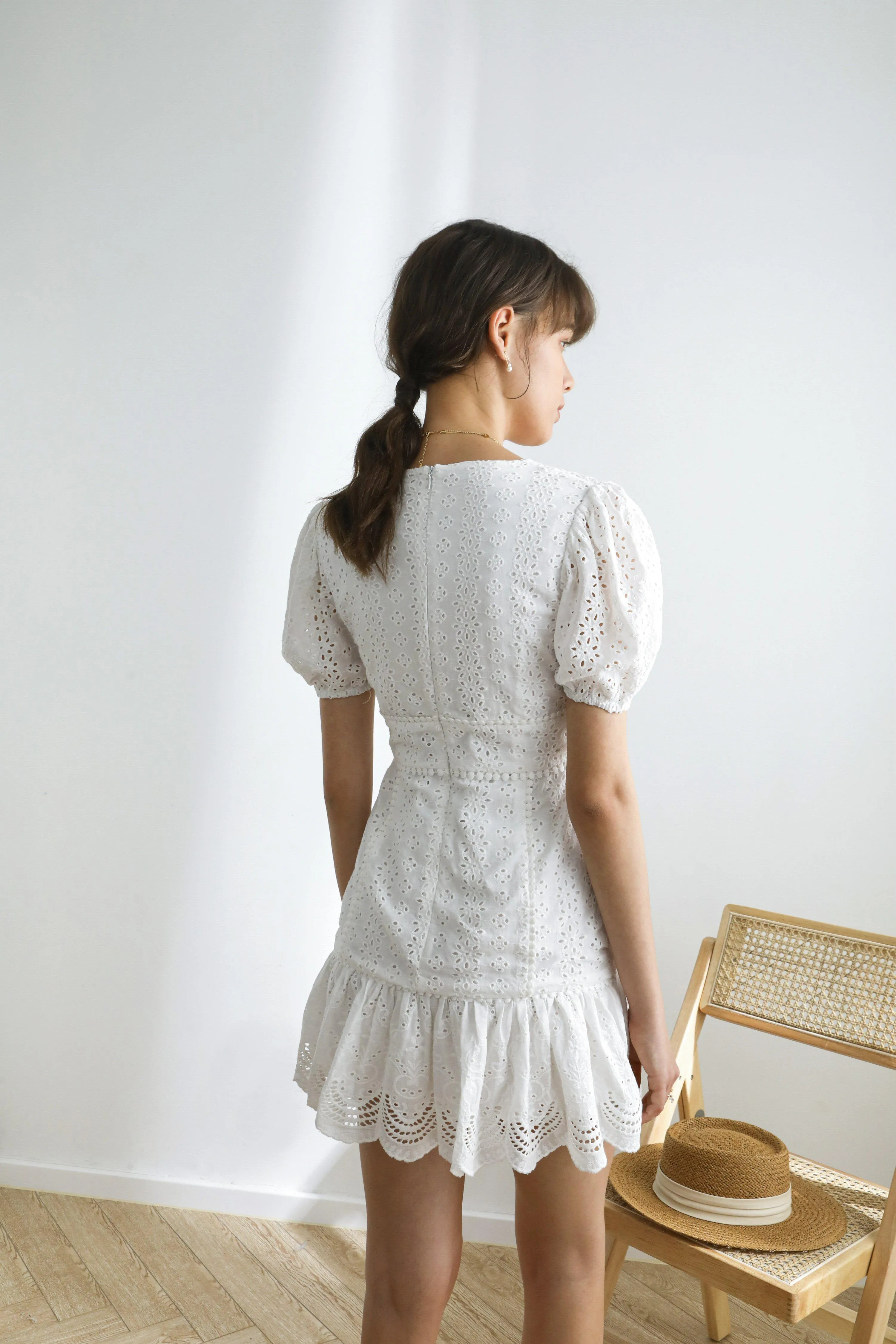 Mae  Broderie Anglaise Cotton Dress