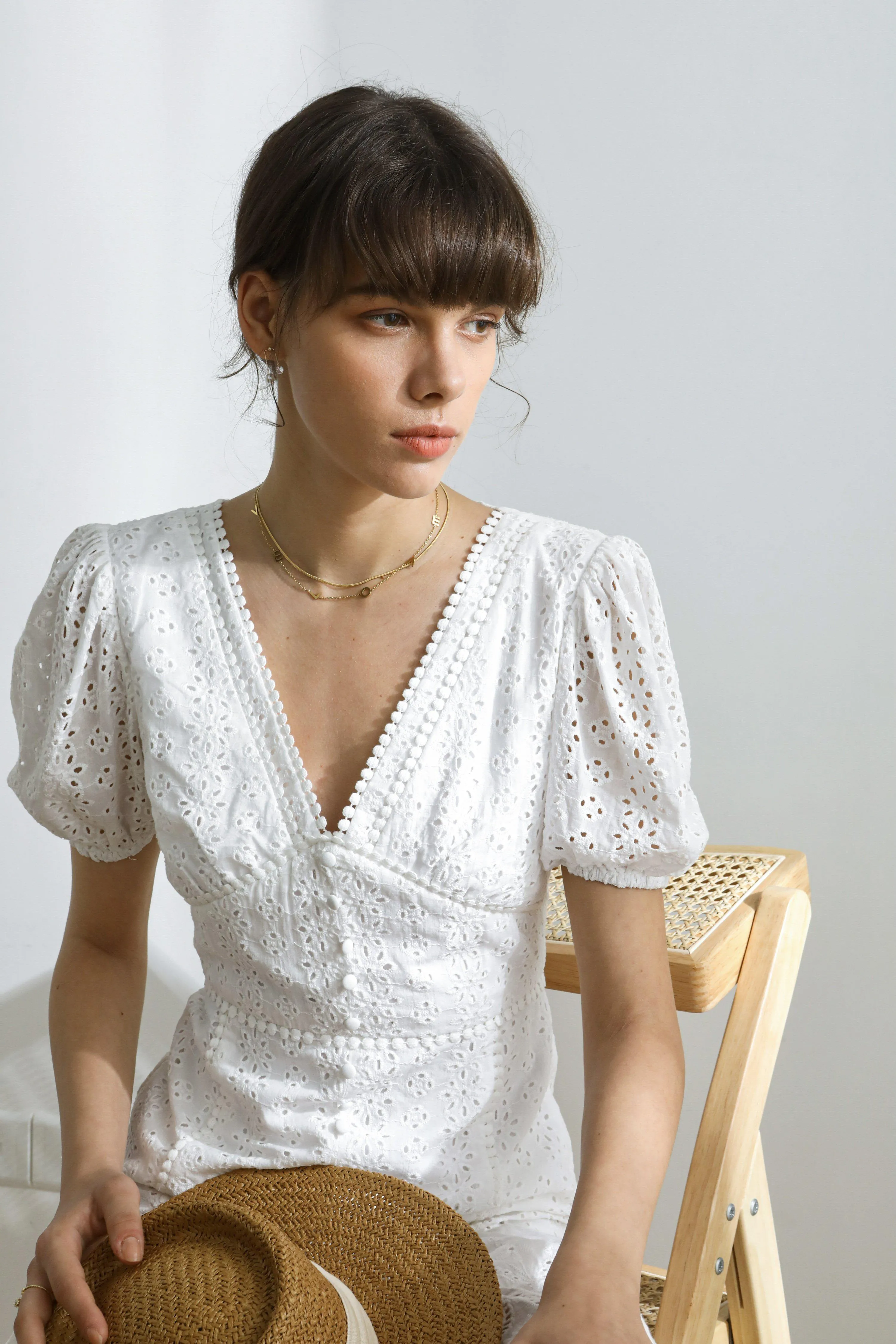 Mae  Broderie Anglaise Cotton Dress